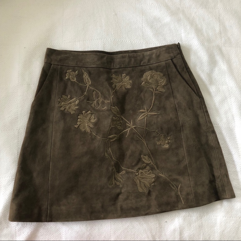 AllSaints suede skirt